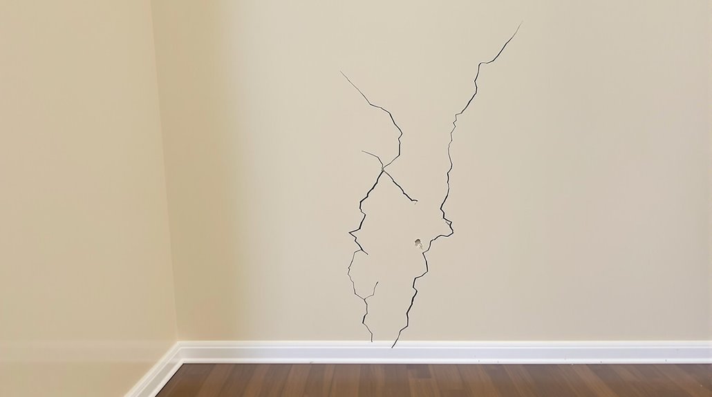 Drywall Surface Fissures Visible