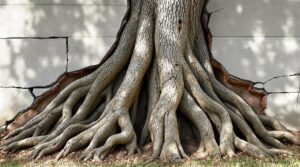 oak tree roots foundation damage