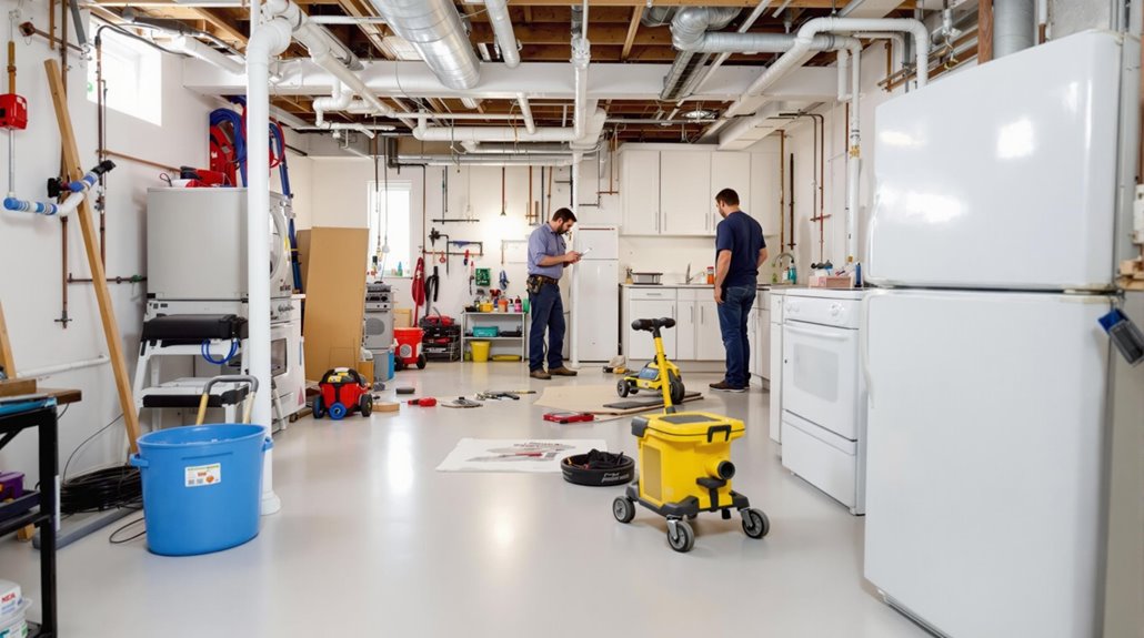 Basement Pipe Replacement Preparation