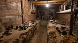 basement sewer line replacement