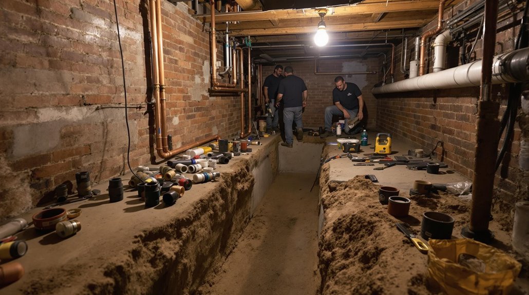 Basement Sewer Line Replacement