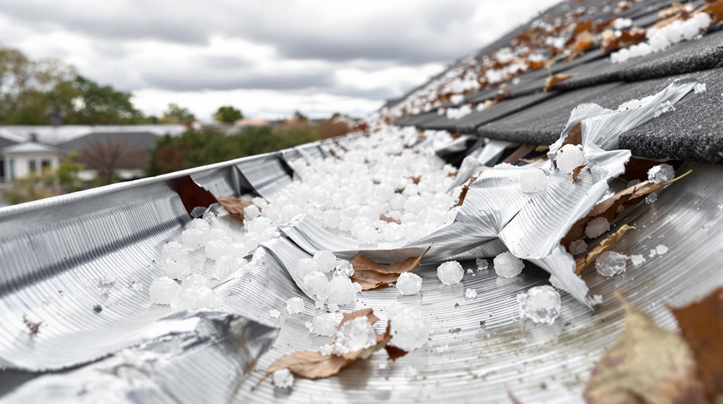 Hail Damage Gutter Repair