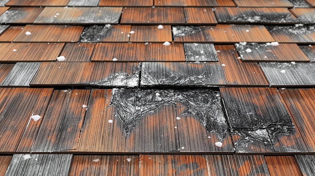 Hail Damage Wood Roof