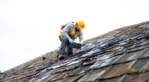 inspecting roof damage details