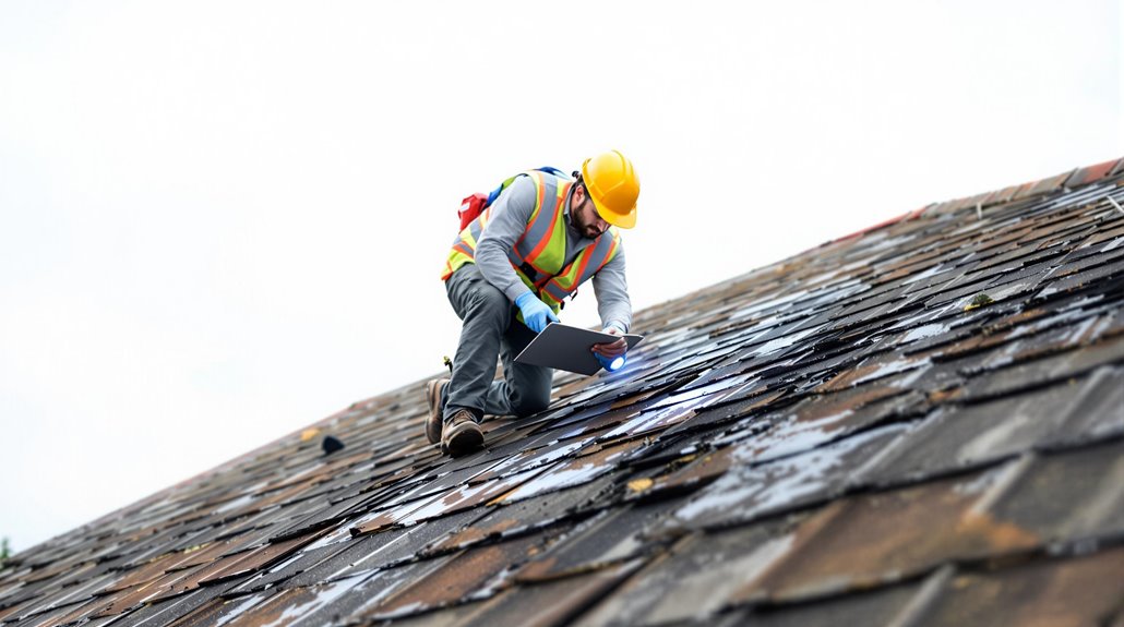 Inspecting Roof Damage Details