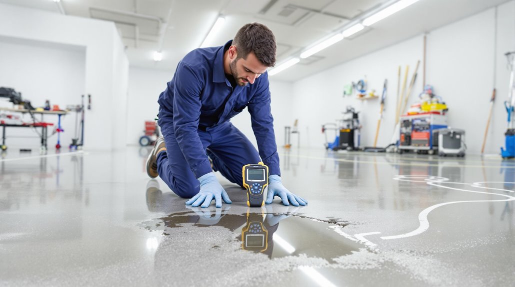 Locating Concrete Floor Leaks