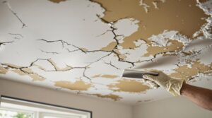 repair water damaged ceiling cracks