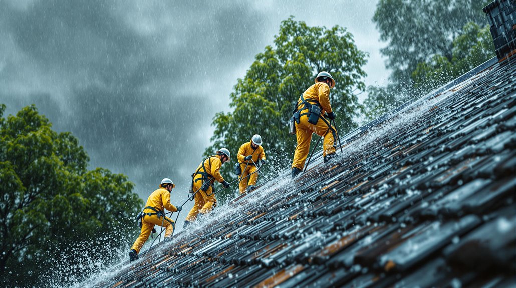 Roof Replacement During Rain