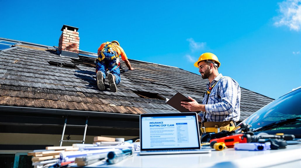 Roofers Handle Insurance Processes