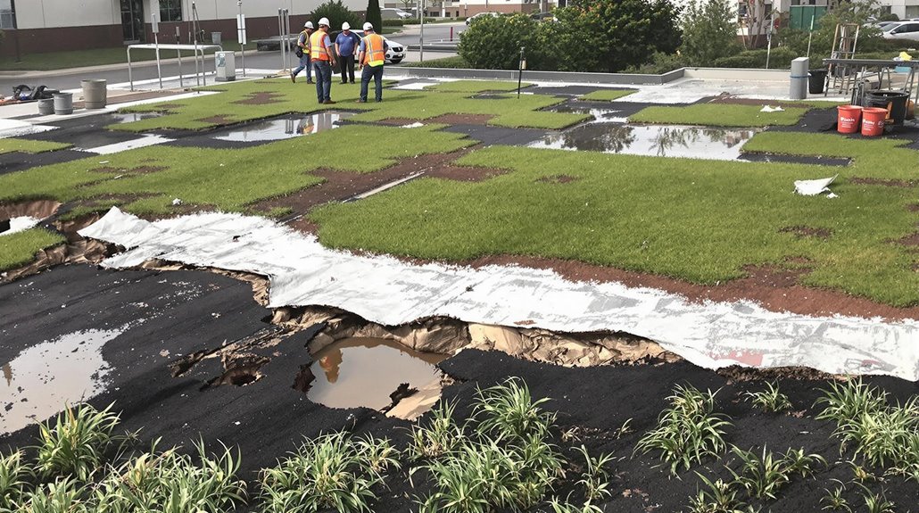 Wind Damage Green Roof Repair